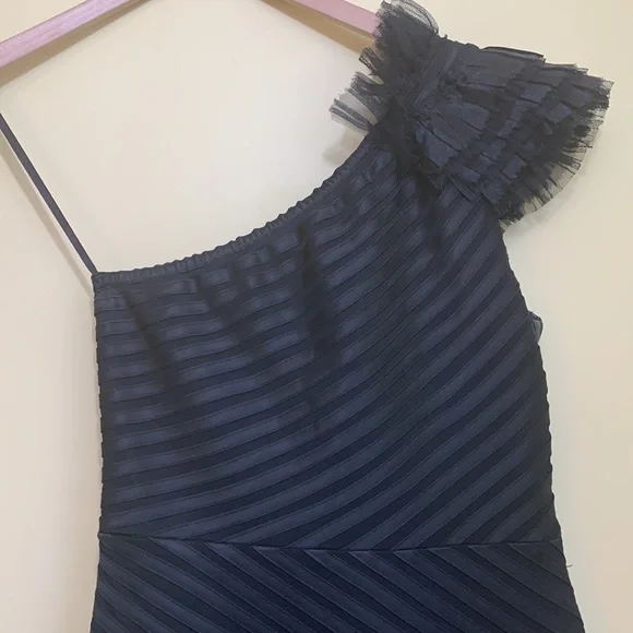 Gracia Wednesday Black Bandage Style Tulle One Shoulder Cocktail Formal Dress L - Picture 15 of 16